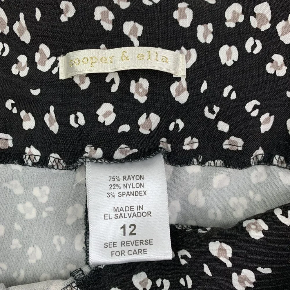 Cooper & Ella Animal/Cheetah/Leopard Print Pull-On Pants Women'sSize 12